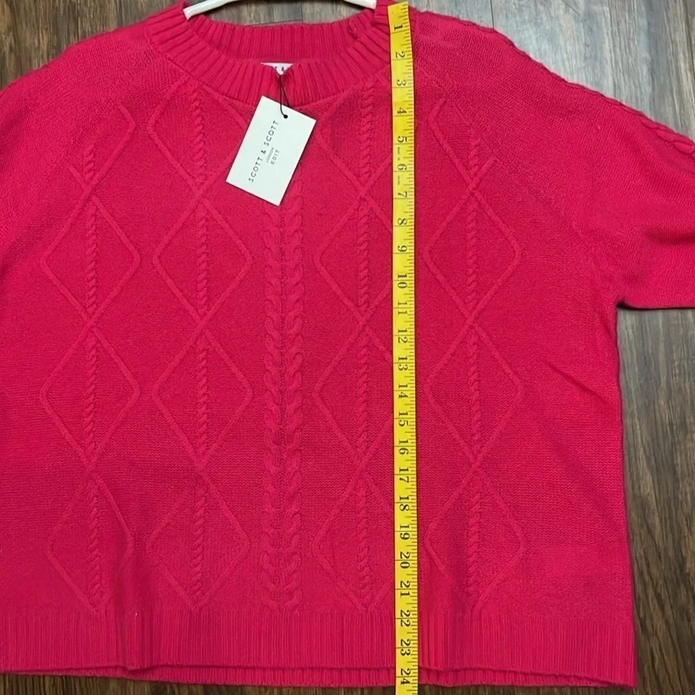 Scott & Scott London Wool & Cashmere Blend Sweater Hot pink Large
